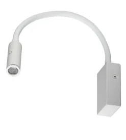 Applique da hotel regolabile bianca 3w, 3000k