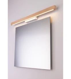 Applique da muro onli "dora" metallo e legno led 40x5,6x8 cm