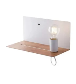 Applique "flash" bianca con attacco usb, 40w