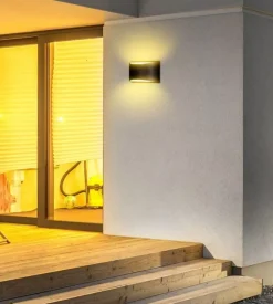 Applique led da esterno a doppio fascio luminoso vtac "bridgelux" nero 4000k