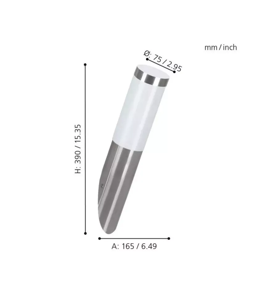 Applique led da esterno eglo "helsinki" grigio 12w
