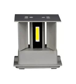 Applique led da esterno quadrata a doppio fascio luminoso vtac grigio 3000k