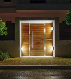 Applique led da esterno quadrata scoperta vtac nero 3000k 7w