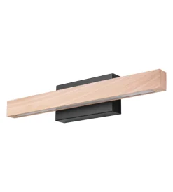 Applique led onli "dora" metallo e legno, 60x5,6x8 cm