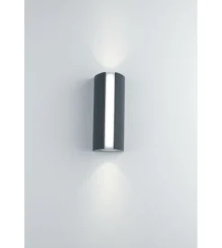Applique led "ray" in alluminio nero, 890lm