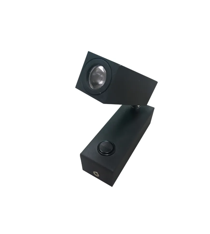 Applique led "spy" in metallo nero, 4000k