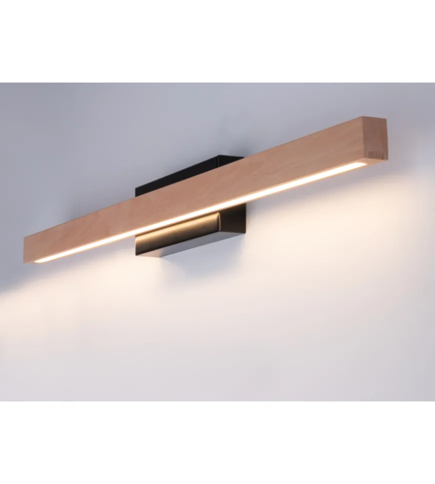 Applique onli "dora" metallo e legno led 80x5,6x8 cm