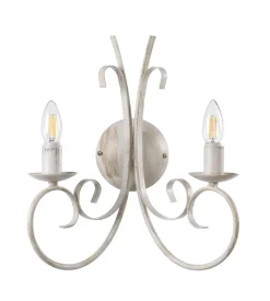 Applique "pompei" in metallo avorio, e14