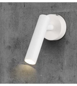 Applique slim da hotel bianca per lettura 2w, 4000k