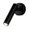 Applique slim da hotel nera per lettura 2w, 3000k
