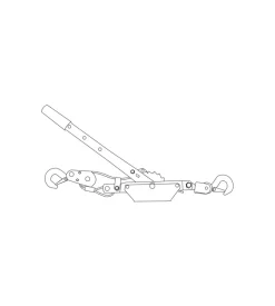 Argano manuale 500 kg. con cavo 2,2 mt. e cricchetto a leva