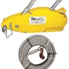 Argano manuale e fune vigor 20 m 3200 kg