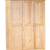 Armadio 3 ante in legno massello, 140x55x190 cm