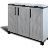 Armadio 3 ante per raccolta differenziata artplast in polipropilene grigio 102x37x90 cm