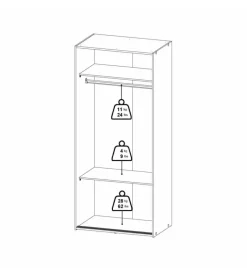 Armadio 2 ante scorrevoli 