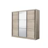 Armadio 3 ante scorrevoli "madrid" con specchio 242x60x215 cm