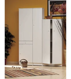 Armadio basso 2 ante bianco, 62x147x34 cm