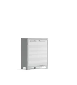 Armadio basso keter "maximo" in resina grigio chiaro 80x44x100 cm