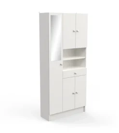 Armadio con specchio "bikini" bianco 82x32x180 cm