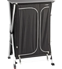 Armadio da campeggio pieghevole brunner "azabache hsc cross s" in alluminio e poliestere nero 6 ripiani 70x59x125 cm