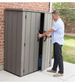 Armadio da esterno lifetime in resina grigio 143x78,6x174,5 cm