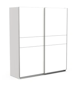 Armadio "ghost" bianco con ante scorrevoli, 178x59x203 cm