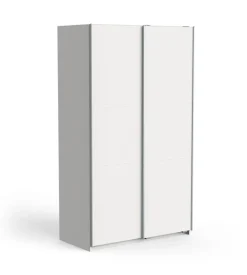 Armadio "ghost" bianco con ante scorrevoli, 116x59x203 cm