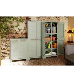 Armadio in resina alto multispace keter "planet" grigio 80x44x182 cm