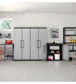 Armadio in resina basso keter "detroit xl" grigio, 89x54x93 cm