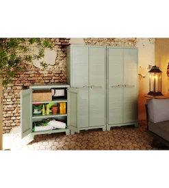 Armadio in resina basso keter "planet" grigio 80x44x100 cm