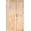 Armadio "leon" 2 ante pino massello finitura naturale, 95x55x190 cm