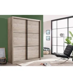 Armadio "madrid" 2 ante scorrevoli  quercia, 166x60x215 cm