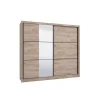 Armadio "madrid" 2 ante scorrevoli quercia, 242x60x215,5 cm