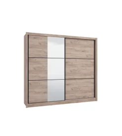 Armadio "madrid" 2 ante scorrevoli quercia, 242x60x215,5 cm