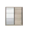 Armadio "madrid" 2 ante scorrevoli con specchio, 212x61x215 cm