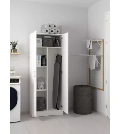 Armadio multifunzione 2 ante bianco 70x36x180,9 cm