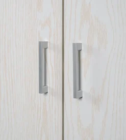 Armadio multifunzione bellahome in laminato bianco venato alto 78x35x170 cm