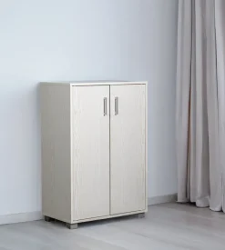 Armadio multifunzione bellahome in laminato bianco venato basso 60x35x90 cm