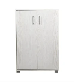Armadio multifunzione bellahome in laminato bianco venato basso 60x35x90 cm