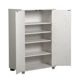 Armadio multifunzione bellahome in laminato bianco venato basso 60x35x90 cm