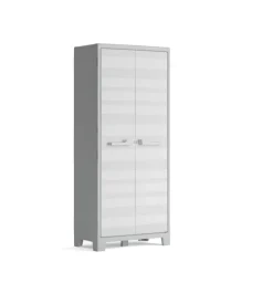 Armadio multispace keter "maximo" in resina grigio chiaro 80x44x182 cm