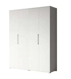Armadio multiuso 4 ante bianco 160x52x207 cm