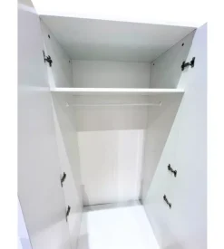 Armadio multiuso 4 ante bianco 160x52x207 cm