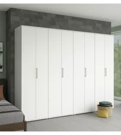 Armadio multiuso 8 ante bianco 320x52x207 cm