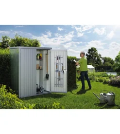 Armadio per attrezzi biohort "misura 150" argento metallizzato 155x83x182,5 cm - 34010