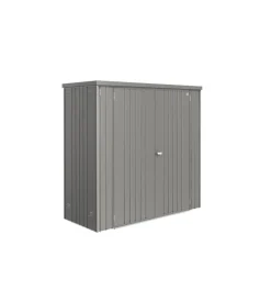 Armadio per attrezzi biohort "misura 190" in acciaio zincato grigio quarzo metallizzato, 191x83x182,5 cm - 30060