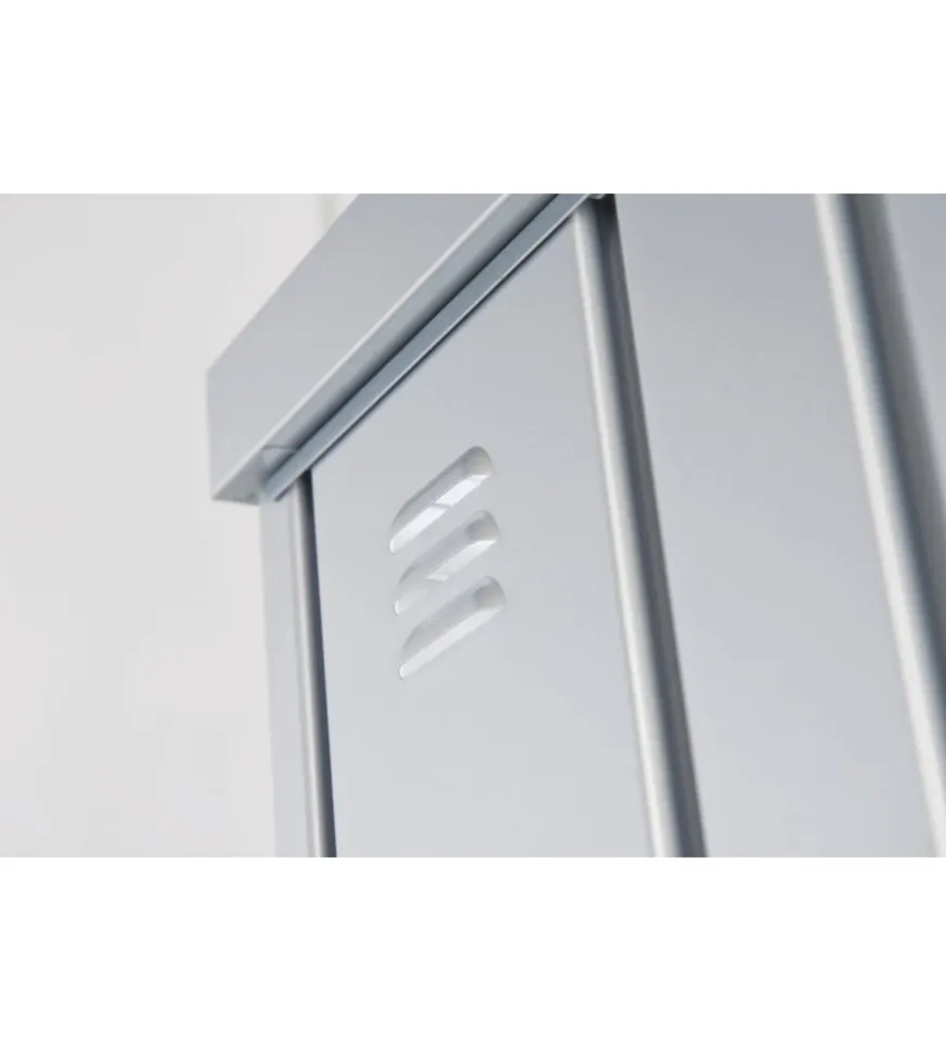 Armadio per attrezzi biohort "misura 190" in acciaio zincato grigio quarzo metallizzato, 191x83x182,5 cm - 30060