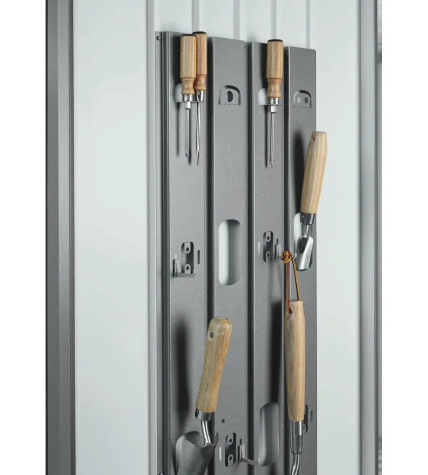 Armadio per attrezzi biohort "misura 190" in acciaio zincato grigio quarzo metallizzato, 191x83x182,5 cm - 30060