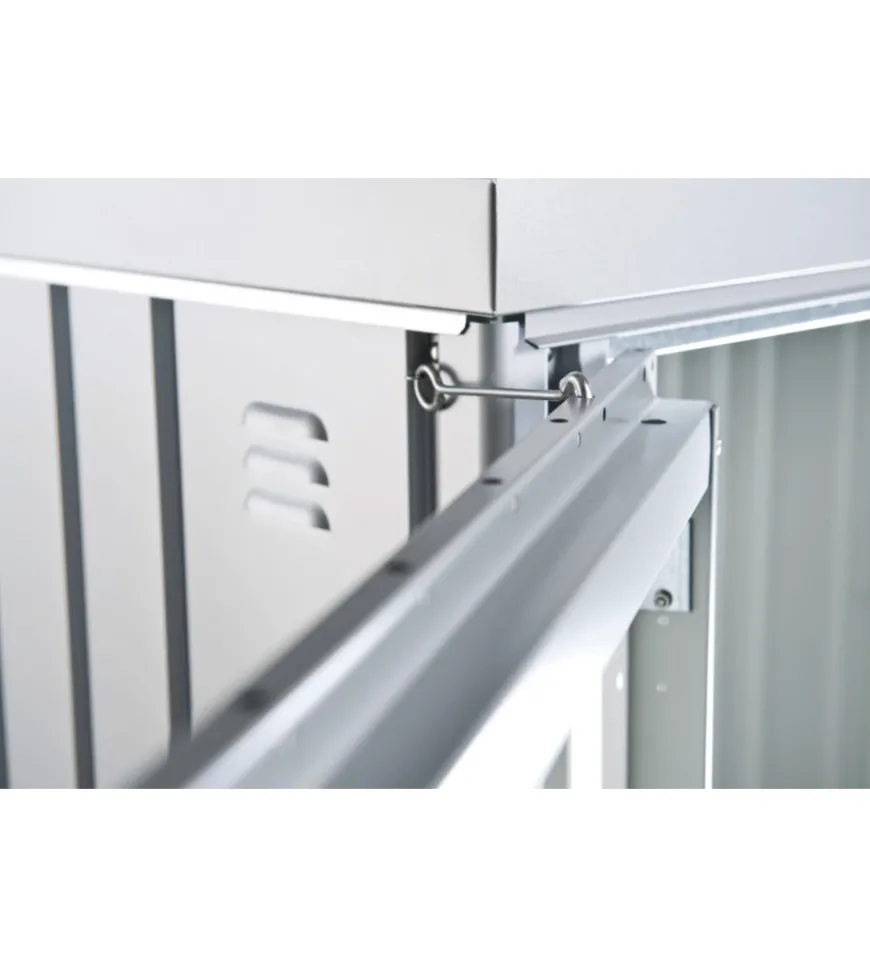 Armadio per attrezzi biohort "misura 190" in acciaio zincato grigio quarzo metallizzato, 191x83x182,5 cm - 30060