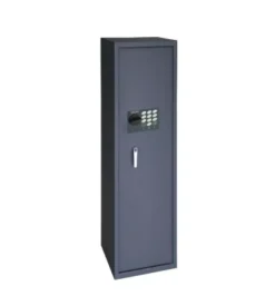 Armadio portafucili elettrico 5 posti in acciaio con tesoretto, 30x30x145 cm